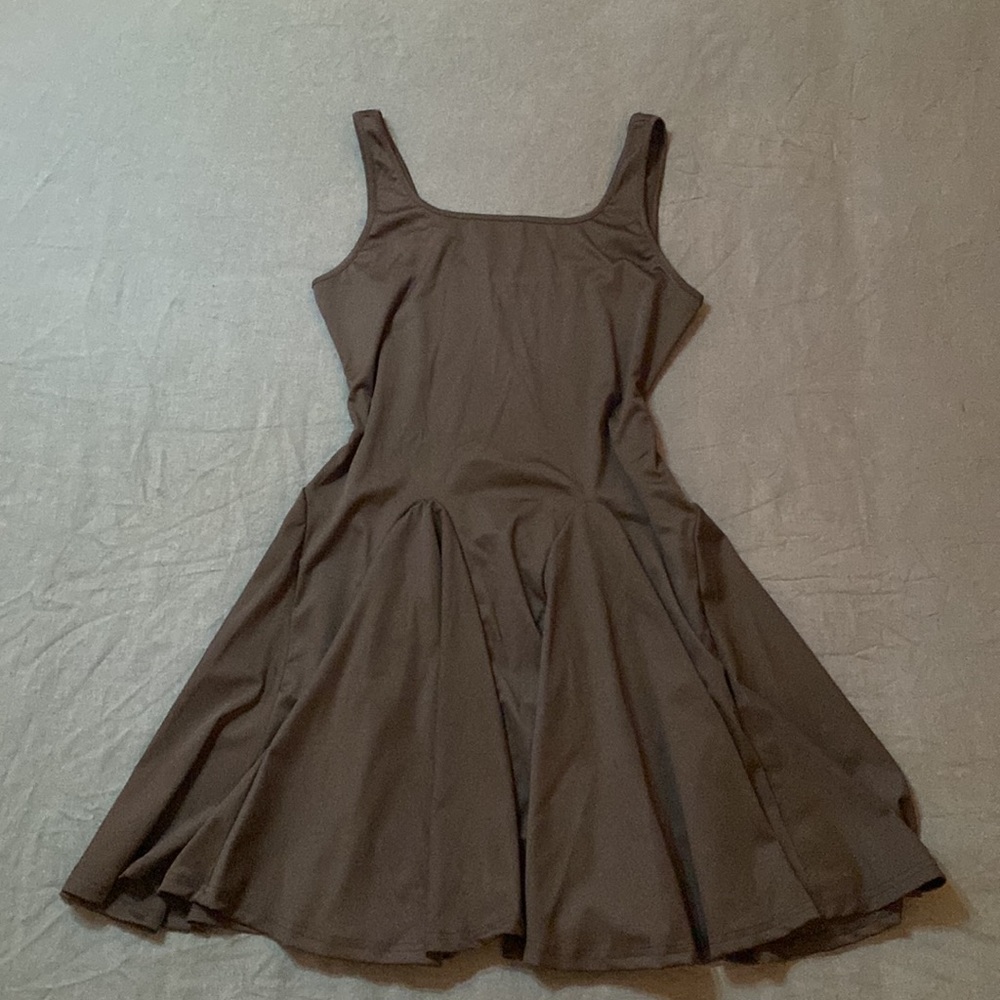 Black Flare Square Neck Dress 1XL Dress